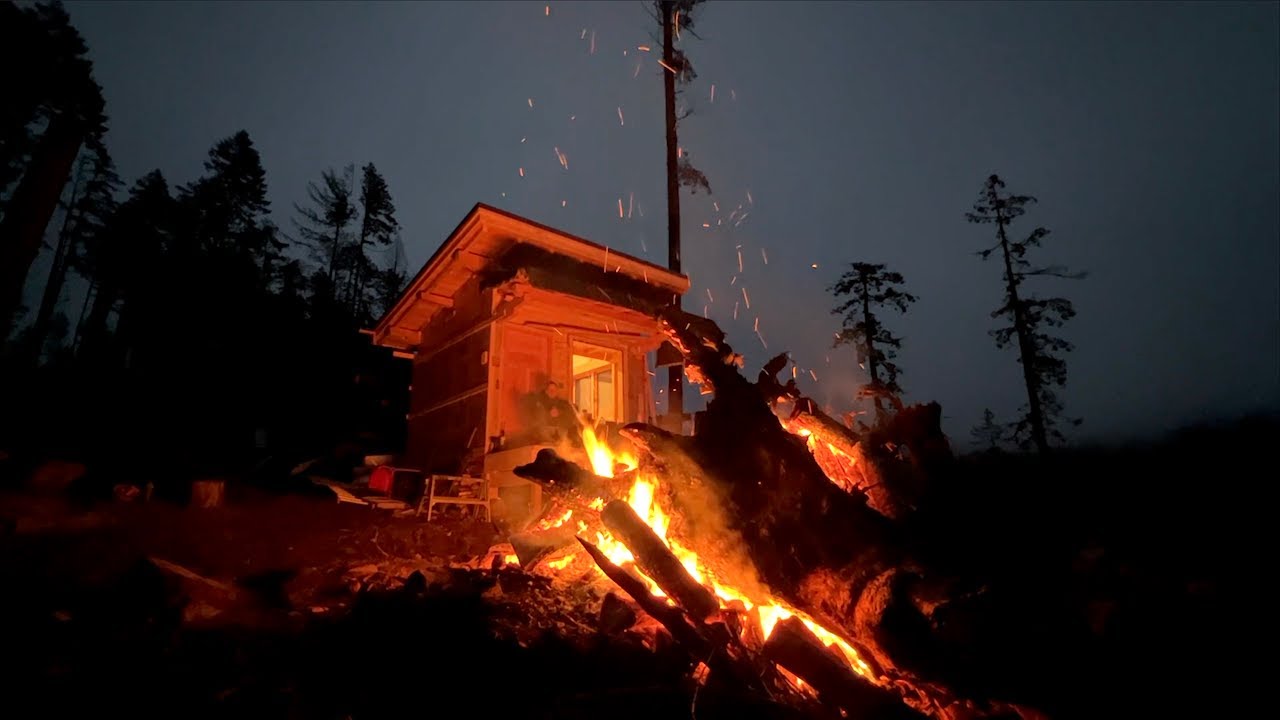 Fabricating AND Installing The Fireplace Heat Shield and Hearth In My Off  Grid Cabin!!! 