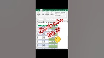 how to fill blank cell using Go to special | DataQnA #excel  #shorts  #trending