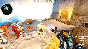 CS:GO - Zombie Escape mod online gameplay on ze_sit_caelum_paradisus_b7_hdr map