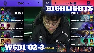 DK vs NS - Game 3 Highlights | Week 6 Day 1 LCK Summer 2021 | DAMWON Kia vs Nongshim RedForce G3
