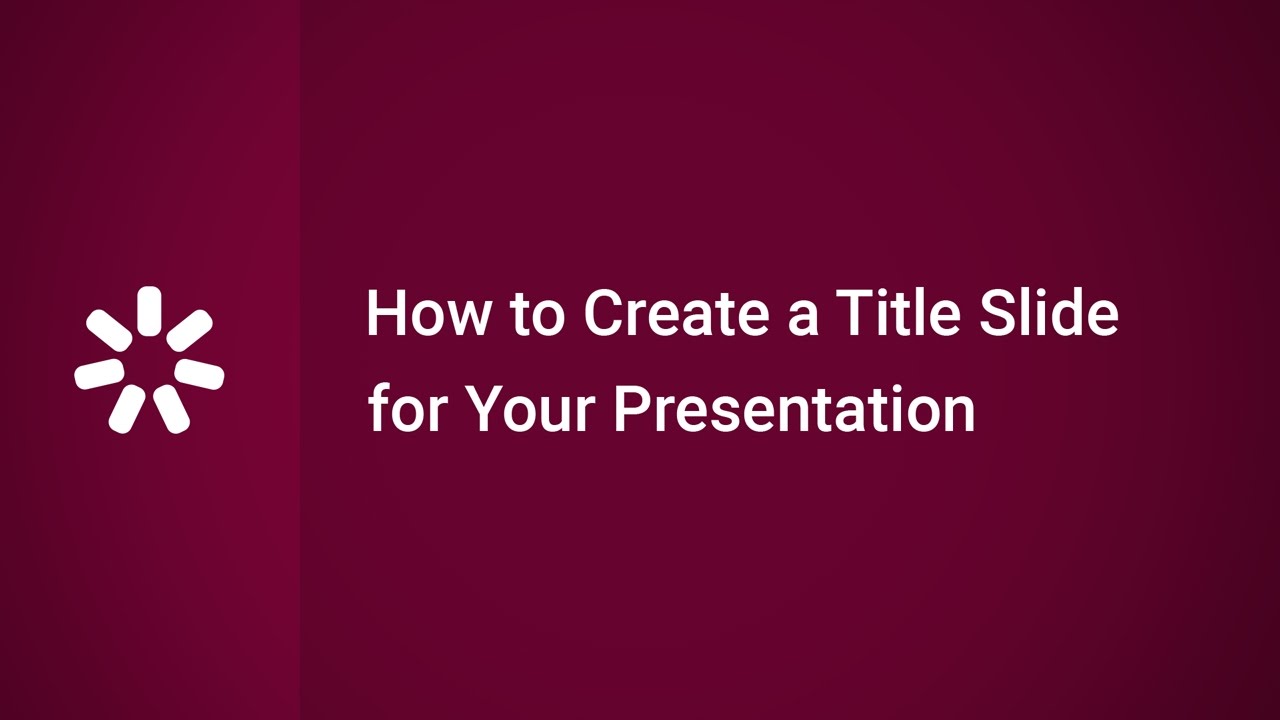 how to create a presentation title