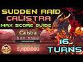 Calistra 16 Turns - 5.4M score! Sudden Raid Guide | Seven Knights:ReBirth