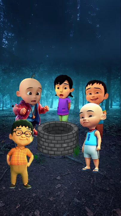 Upin Ipin di kejar hantu sumur angker seram #kartun #sakura #animasi #upinipin #hantu #hantuseram