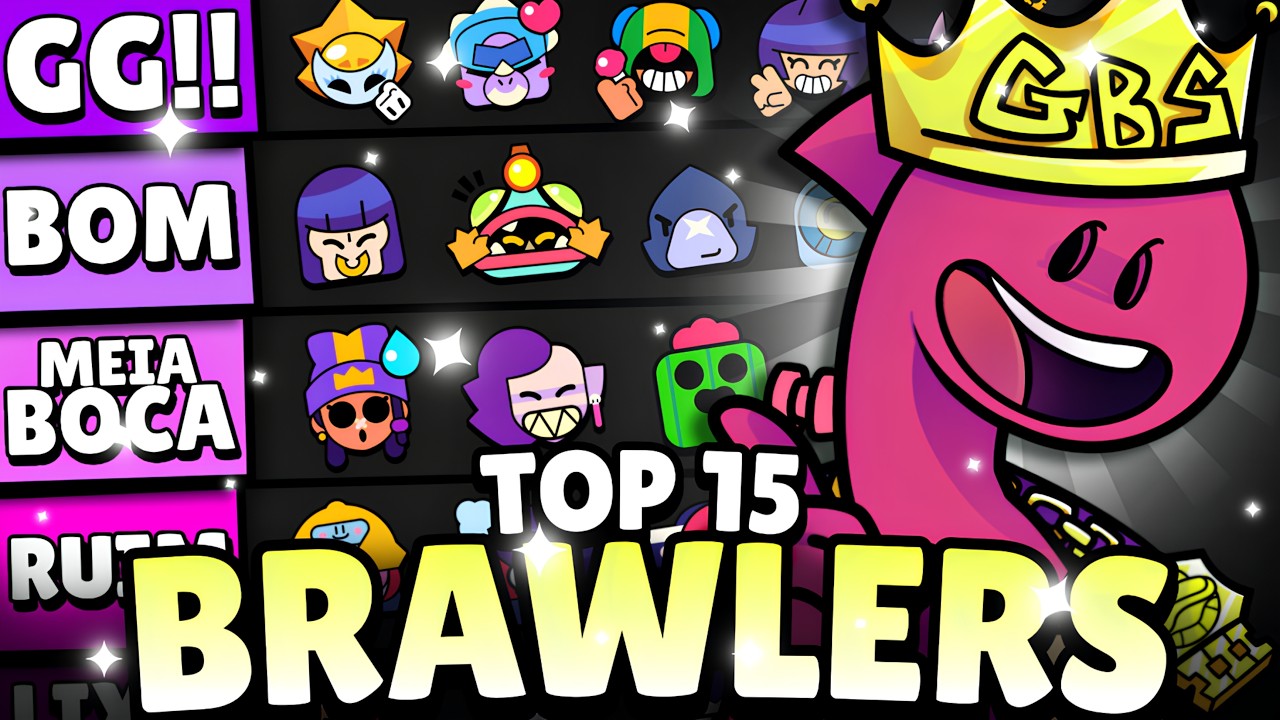 SIRIUS É QUEBRADO! TOP 15 MELHORES BRAWLERS do BRAWL STARS! #brawlstars