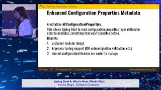 Spring Boot 4: What’s New, What’s Next - Bianca Moga - Software Developer