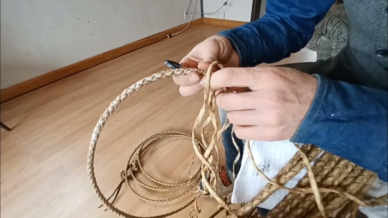 Splicing a broken rawhide reata. Part 1 YouTube