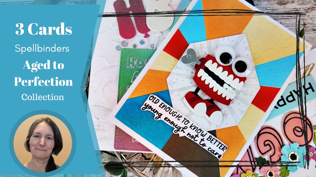 3 открытки от Spellbinders Aged to Perfection / Наборы для мартовского клуба