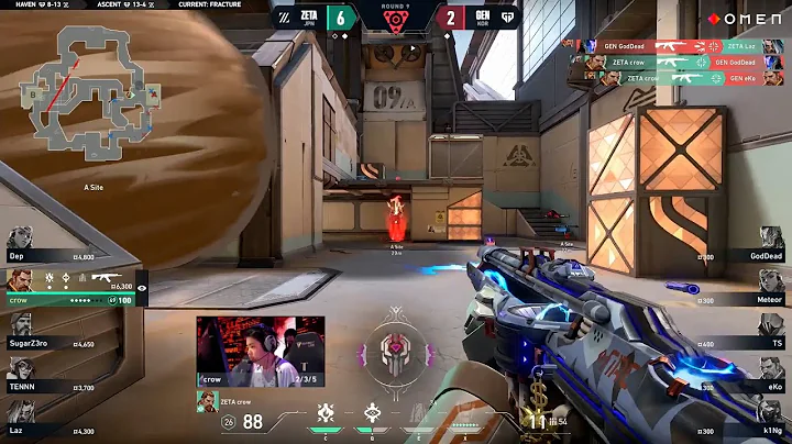 ZETA crow crazy 1v2 clutch against Gen.G | VCT Pacific