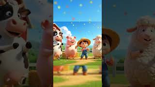 Farm animals song for kids | Animal sounds, 3d animation, Nursery rhymes #farm #down #cow #3d #kids