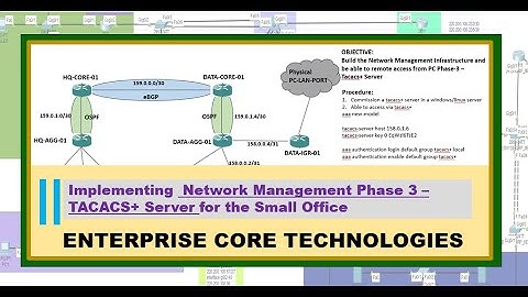 GNS3 007 |  Building the Network Management Phase 3 | Deploy a TACACS+ Server | ENCORE Lab
