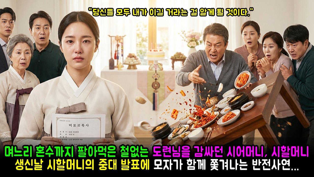 며느리 혼수까지 팔아먹은 철없는 도련님을 감싸던 시어머니, 시할머니 생신날 시할머니의 중대 발표에 모자가 함께 쫓겨나는 반전사연... | 반전사연 | 감동사연 | 노후사연