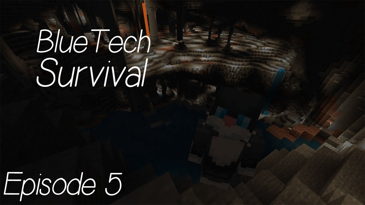 Minecraft - Deeper into the Mines | BlueTech Survival Episode 5 - YouTube