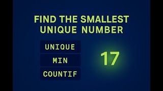 How to Find the Smallest Number in a List
