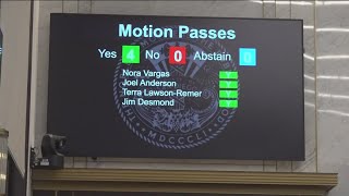 San Diego Board of Supervisors unanimous vote calling for immediate resignation of Nathan Fletcher