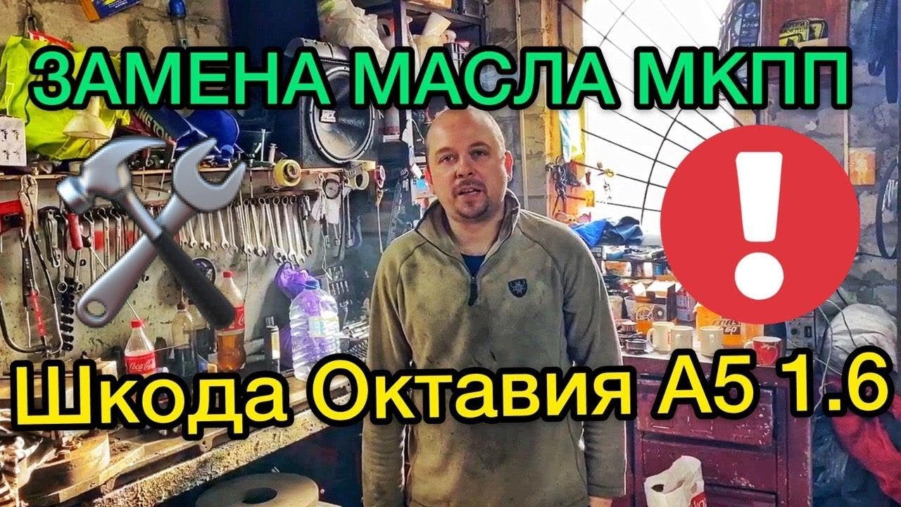 Замена масла в коробке передач Шкода Октавия А5 1.6 на механике - САНЯ МЕХАНИК