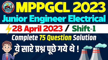 MPPGCL JE Electrical 28 April 2023 Answer Key Shift 1 Solution | Detailed Analysis Question Paper