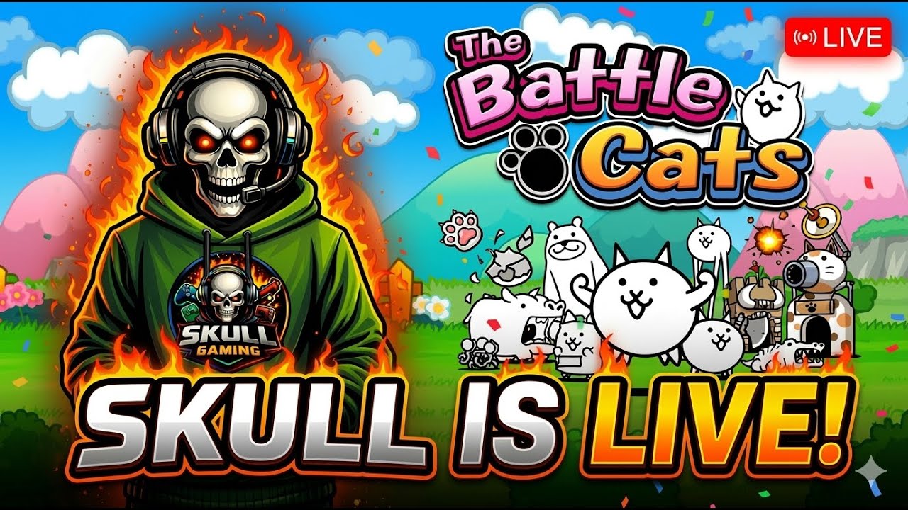 Skull's Fiery Battle Cats Live Stream! (New Cats & Epic Chaos) | SKULL IS LIVE 🔴