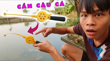 Reviews cần câu mini | CUỘC CHIẾN KHÔNG CÂN SỨC (mini fishing rod)  Lạ Vlog