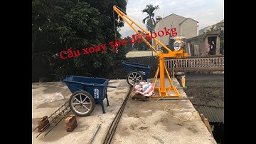lắp đặt tời 360 độ 500kg cho khách hàng kèm xe chở vật liệu xây dựng \CƠ KHÍ ĐỨC NGỌC/
