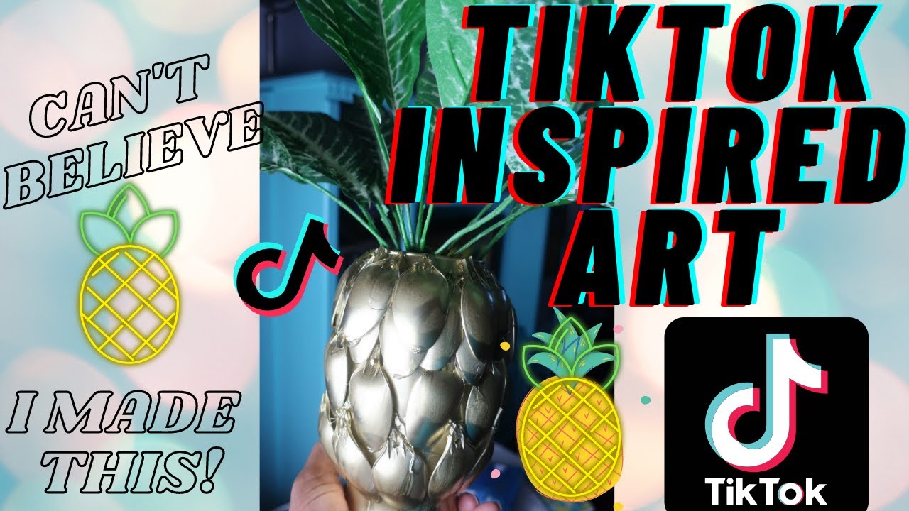 VLOGMAS DAY 18 DIY Tik Tok Pineapple Art Shimmer and Abundance YouTube