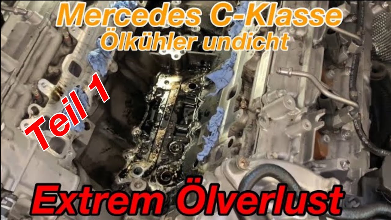 Mercedes OM642 V6 CDI Öl Kühler erneuern oil cooler replacement 