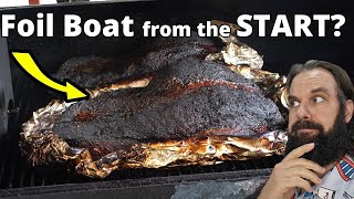 I tried FOIL BOATING a brisket from the START and THIS happened!