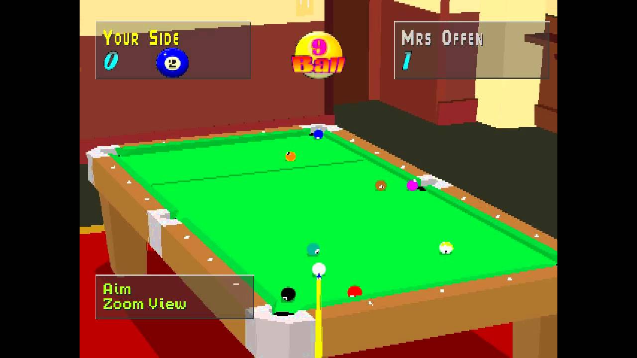 Billiards  (PS1) Gameplay 