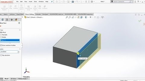# Direct Editing -  Move Face | Offset , Rotate And Translate  | Solid works | By - krishna