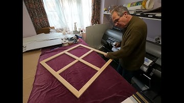 Giclee printing and stretching of fine art canvas part 2 - Melody Art in Porlock