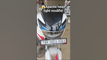 😱Apache head light new modified #viralshort #automobile #viral #sticker #apache_rtr #youtubeshorts