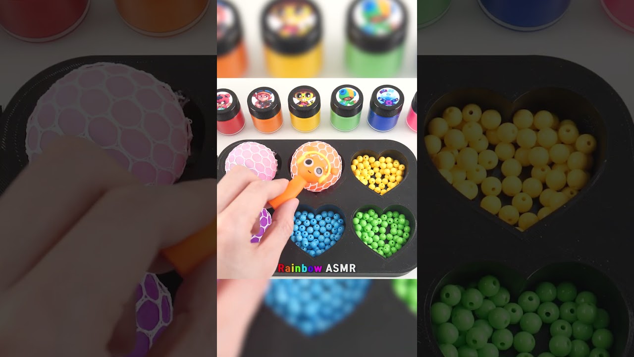 Satisfying Videos l How To Make Rainbow Lollipop Orbeez with Paint & Glitter Balls for Cutting ASMR