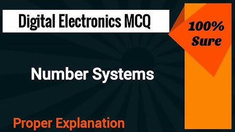 Digital Electronics MCQ| Number Systems| Digital Circuits