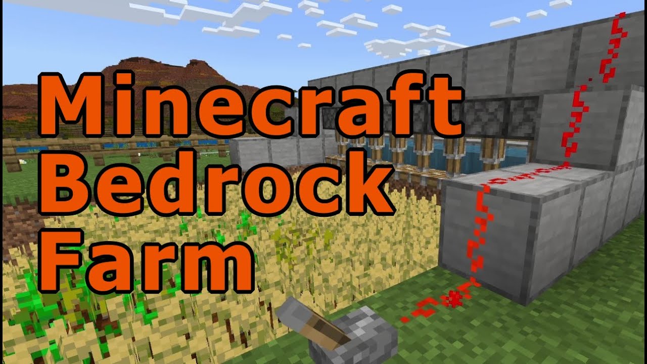 How to make a WHEAT FARM - Minecraft 1.20 Bedrock - YouTube