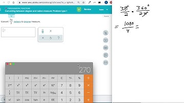 Converting between degree and radian measure  Problem type 1