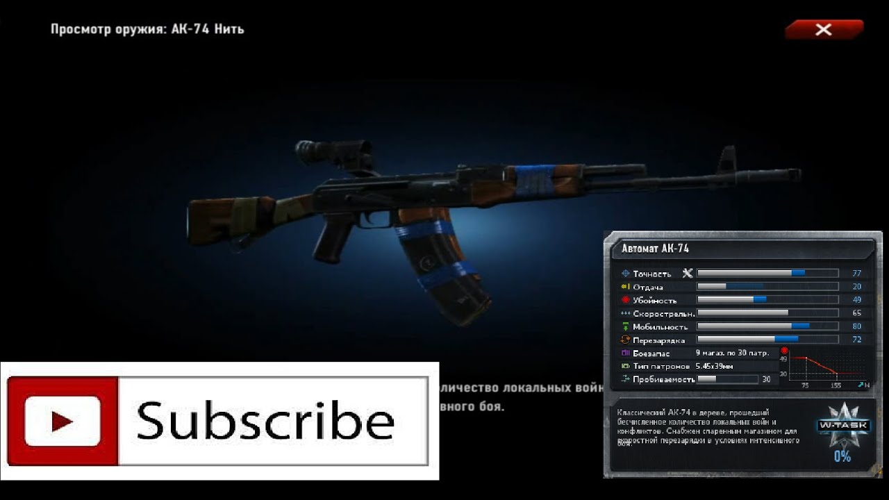 Contract Wars Обзор W-Task [ АК - 74 Нить ]