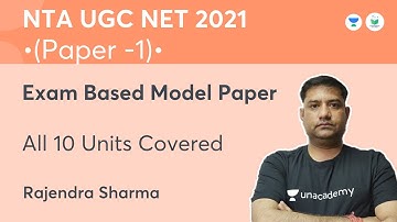 All 10 units covered | Paper-1 |  NTA UGC NET JRF 2021 | by Rajendra Sharma