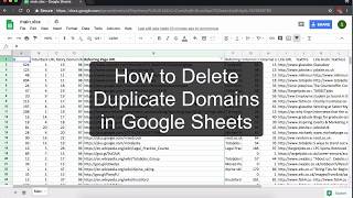 How to Remove Duplicate Domains in Google Sheets  - 