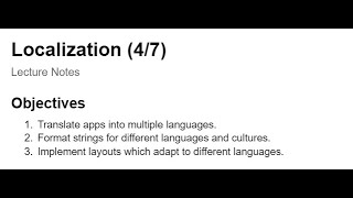 4-7 Summarizing common issues with localization