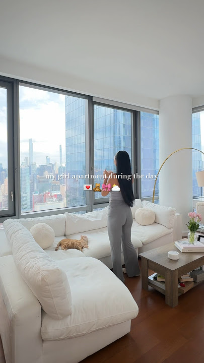 my DREAM nyc apartment ✨ do you like day or night apartment vibes? ⛅️🌙 #apartmenttour #nyc