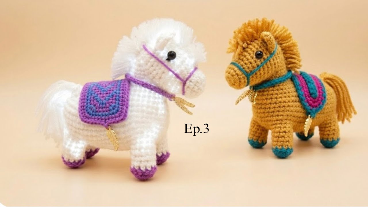 How To Crochet Amigrumi Horse/ horse amigurumi crochet pattern/how to crochet a horse for beginners