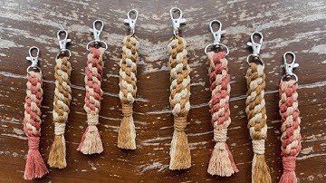 How to make Macrame Keychain | Crown Knot Pattern Hanging Method
