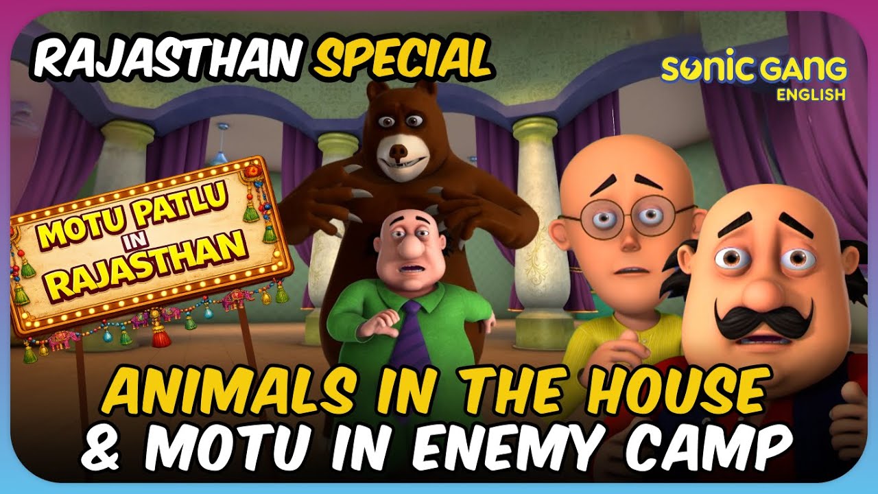 Animals In The House & Motu In Enemy Camp | Motu Patlu | Full Episode
