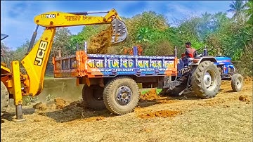 New Jcb 3dx Backhoe Machine Loading Red Mud In PowerTrack EURO 50 Tractor | Jcb Video | Jcb Tractor
