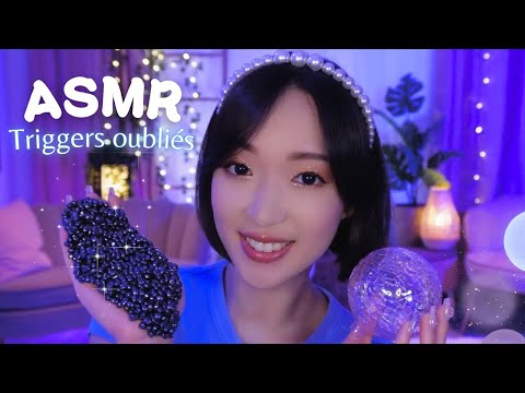 ASMR 10 triggers oubliés (que je ne fais jamais) - Page turning, pierres magnétiques, tangle...