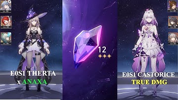 NEW Memory of Chaos Floor 12 (3 Stars) E0S1 CASTORICE & E0S1 THE HERTA | Honkai: Star Rail 3.2