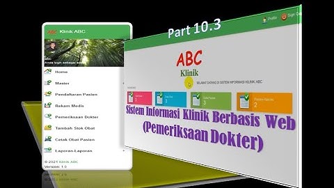 Part 10.3 - Pembuatan Sistem Informasi Klinik dengan PHP dan MySQL dan Bootstrap(Pemeriksaan Dokter)