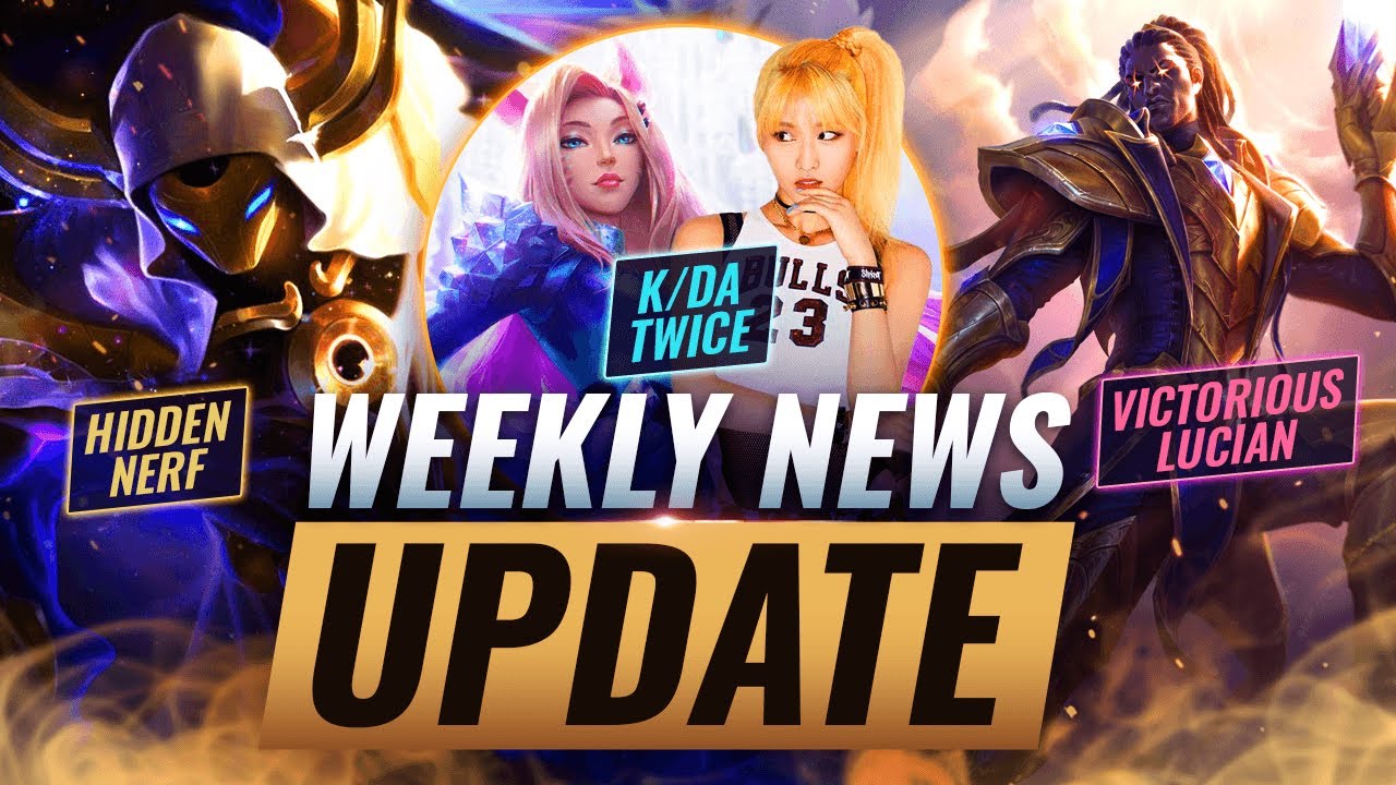 Fjern pakke forsvinde NEW UPDATES: K/DA x TWICE CONFIRMED + HIDDEN KASS NERF + Victorious Lucian  - League of Legends - YouTube