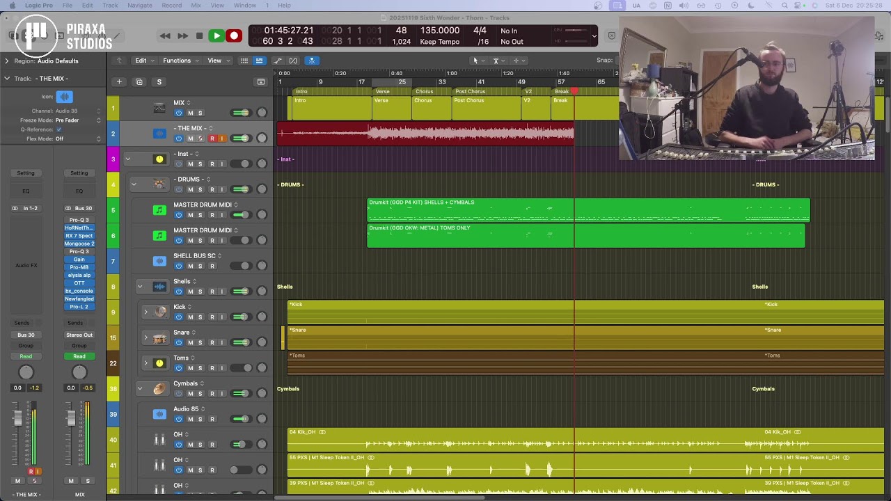 Piraxa Studios Live | MIXING Sixth Wonder "Thorn"