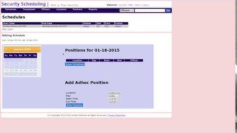 Security Scheduling Introduction