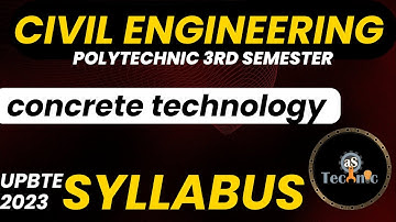 concrete technology Upbte 3rd Semester Civil New syllabus | Polytechnic 3rd semester | Upbte 3rd2023